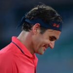 Roger Federer enters center court wiimbledon 2021