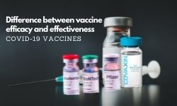What is the difference between vaccine efficacy & vaccine effectiveness?