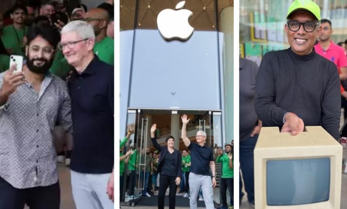 Tim Cook Celebrates Mumbai Store with Selfies, Nashik Dhol and 1984 Mac