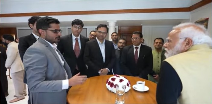 PM Modi with AI startups